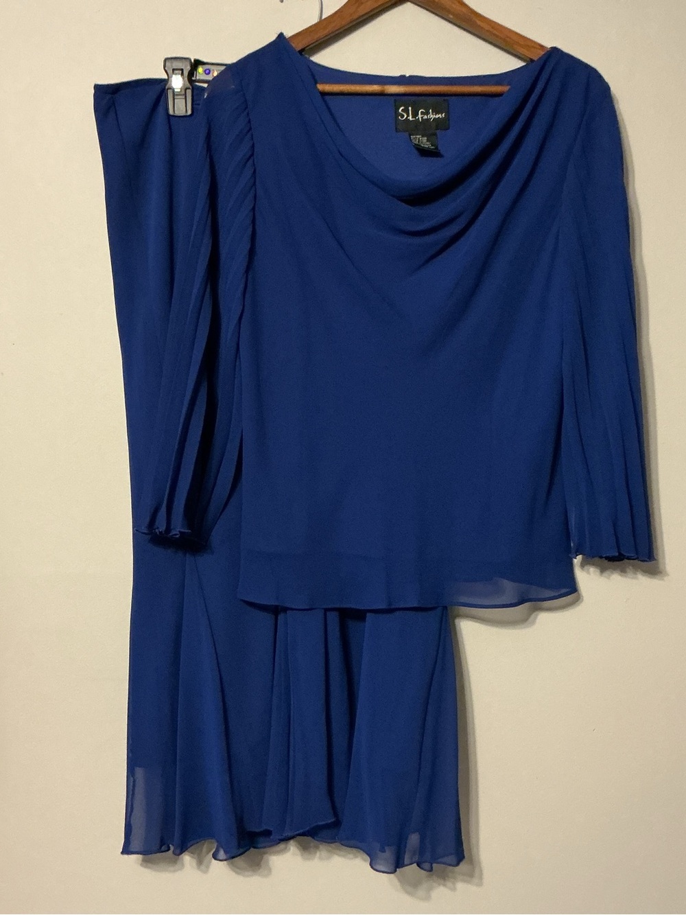 SL Fashions Royal Blue Top and Skirt Set